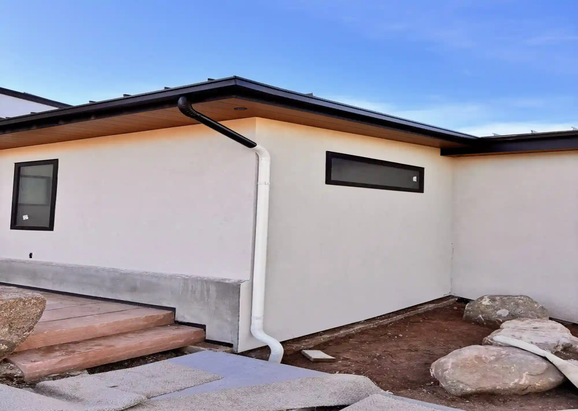 Completed gutter installation on Colorado home