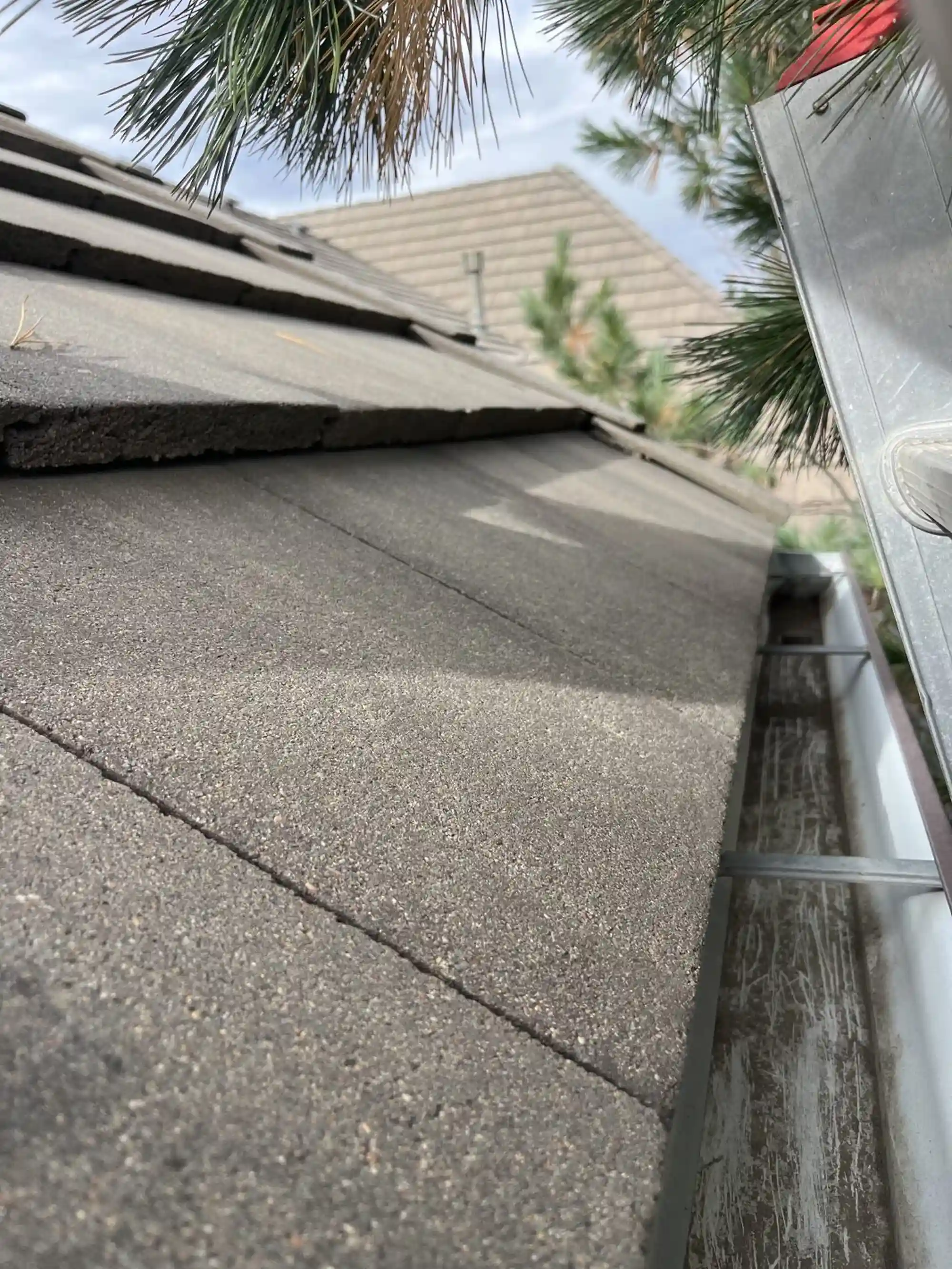 Clean gutter after professional cleaning